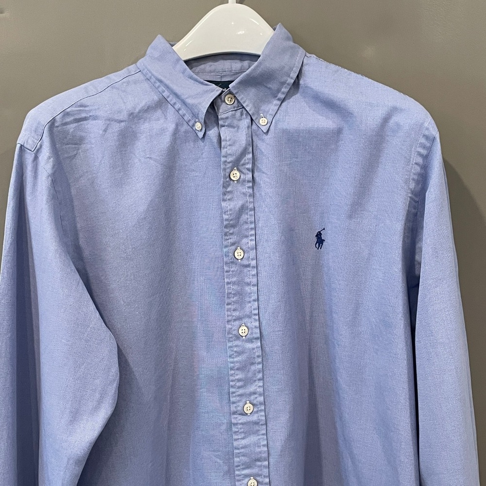 Ralph Lauren Classic Fit Light Blue Oxford Button Down Shirt 16.5 34/35